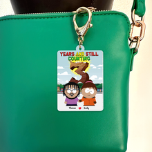 Load image into Gallery viewer, Personalized Couple Keychain - Unique Valentine's Day Gifts for Lovebirds Keychains PopCulturePrints