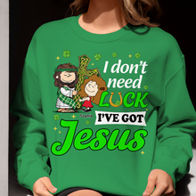 Load image into Gallery viewer, Personalized Jesus Lover T-Shirt - I've Got Jesus, Not Luck Shirts PopCulturePrints