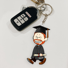 Load image into Gallery viewer, Custom Graduation Keychain - Personalized Graduate Gift Keychains PopCulturePrints