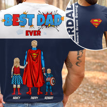 Load image into Gallery viewer, Best Dad Ever - Personalized Super Dad Shirt - Custom Gift for Dads, Fathers, and Superheroes AOP Products PopCulturePrints