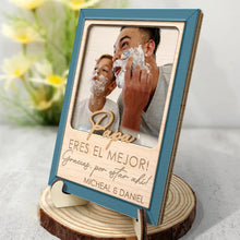 Load image into Gallery viewer, Papa, You Are The Best! - Personalized 2-Layered Wooden Plaque With Stand - Gift for Dad, Grandpa, and Loved Ones Wooden Plaque PopCulturePrints