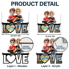 Load image into Gallery viewer, “Super Dads Deserve Super Gifts” - Personalized Super Dad Keychain - Gift for Dad, Grandpa, and Father Figures Suncatcher Ornament PopCulturePrints