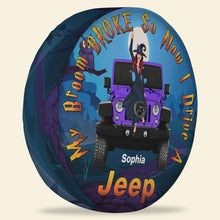 Load image into Gallery viewer, Personalized Jeep Girl Cap with Sunflower and Custom Name Tire Covers PopCulturePrints