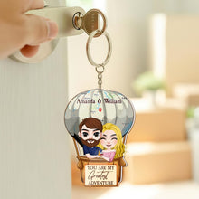 Load image into Gallery viewer, You're My Greatest Adventure - Personalized Traveling Couple Keychain Keychains PopCulturePrints