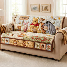 Load image into Gallery viewer, "Celebrate Friendship with Every Stitch" - Century Celebration Cute Quilted Sofa Cover - Personalized Gift for Friends, Family, and More Sofa Cover PopCulturePrints