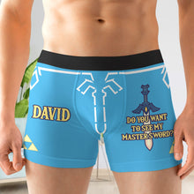 Load image into Gallery viewer, Custom Men's Boxers with Funny Master Sword Design Boxer Briefs PopCulturePrints