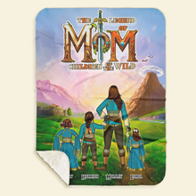 Load image into Gallery viewer, "The Legend of Mom: A Tale of Love and Adventure" - Personalized Blanket - Gift for Mom, Grandma, and More Blanket PopCulturePrints