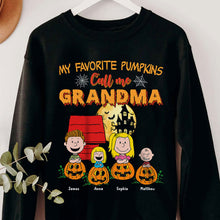 Load image into Gallery viewer, Personalized My Favorite Pumpkins Call Me Grandma T-Shirt Shirts PopCulturePrints