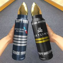 Load image into Gallery viewer, Personalized Pilot Tumbler - Custom Airline Logo & Rank Tumbler Cup PopCulturePrints