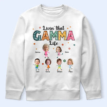 Load image into Gallery viewer, Livin' That Grandma Life - Custom Personalized T-Shirt for Grandmothers & Moms T-shirt PopCulturePrints