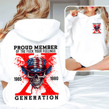 Load image into Gallery viewer, Generation X Attitude Skull Sweatshirt Shirts PopCulturePrints