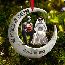 Load image into Gallery viewer, Personalized Skull Couple Ornament | Christmas & Valentine's Day Gifts Ornament PopCulturePrints