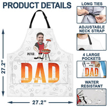Load image into Gallery viewer, "The Man The Myth The Grill Master" - Custom Personalized Apron - Perfect Gift for Dad and Grandpa Apron PopCulturePrints