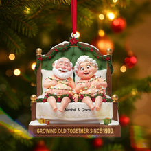 Load image into Gallery viewer, "Growing Old Together Since 1990" - Personalized Acrylic Ornament for Christmas - Unique Gift for Couples, Grandparents, Family Ornament PopCulturePrints