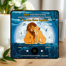 Load image into Gallery viewer, Personalized Lion Couple Magnet for Cartoon & Music Lovers - Valentine's Day Gifts Fridge Magnet PopCulturePrints