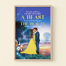 Load image into Gallery viewer, Personalized Love Story Canvas Print - Beauty and the Beast Poster & Canvas PopCulturePrints