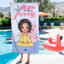 Load image into Gallery viewer, Personalized Princess Beach Towel - Gift for Kids Beach Towel PopCulturePrints