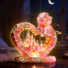 Load image into Gallery viewer, You Stole My Heart - Personalized Fairy Tales Couple Acrylic Light Box Light Box PopCulturePrints