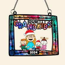 Load image into Gallery viewer, Custom Grandma Christmas Suncatcher with Grandkids' Names Suncatcher PopCulturePrints