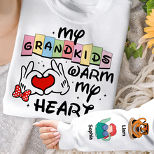 Load image into Gallery viewer, My Grandkids Warm My Heart - Personalized 3D Shirt for Grandma AOP Products PopCulturePrints