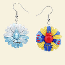Load image into Gallery viewer, “Bloom with Joy” - Cartoon Flower Earrings - Personalized Gift for Movie Lovers Earrings PopCulturePrints