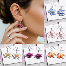 Load image into Gallery viewer, “Bloom with Elegance” - Personalized Birth Month Flowers Earrings - Unique Gift for Flower Lovers Earrings PopCulturePrints