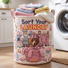 Load image into Gallery viewer, Fun Color Bleeding Quilted Laundry Basket, Personalized Gifts 02qhqn110726 Laundry Basket PopCulturePrints