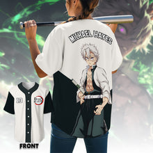 Load image into Gallery viewer, “Unleash the Warrior Within” - Mystic Sword Warrior Baseball Jersey Shirt - Personalized Gift for Anime Lovers, Friends, Family AOP Products PopCulturePrints