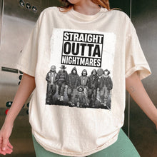 Load image into Gallery viewer, Horror Film Villains 'Straight Outta Nightmares' Boyband T-Shirt Shirts PopCulturePrints