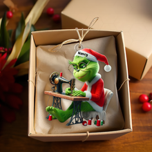 Load image into Gallery viewer, Personalized Grinch Sewing Christmas Ornament for Craft Lovers Ornament PopCulturePrints