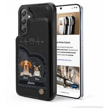 Load image into Gallery viewer, Cute Dogs And Cats Aesthetic Pattern - Personalized Leather Flip Wallet Phone Case Leather Flip Wallet Phone Case PopCulturePrints