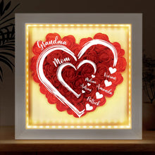 Load image into Gallery viewer, Mom and Grandma's Love - Personalized LED Light Flower Shadow Box LED Light Flower Shadow Box PopCulturePrints