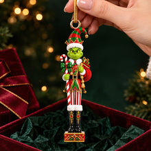 Load image into Gallery viewer, “Spread Christmas Cheer with Personalized Whimsical Grinch Ornaments” - Acrylic Ornament for Everyone