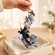 Load image into Gallery viewer, "Slide into Fun: Celebrate with the Elliptical Snow Slide Acrylic Ornament - Personalized Gift for All Occasions!"