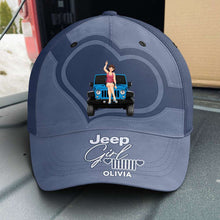 Load image into Gallery viewer, Personalized Jeep Girl Cap with Pink Camo Design Caps PopCulturePrints