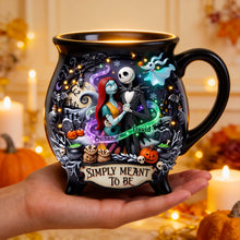 Load image into Gallery viewer, Simply Meant To Be – Gothic Couple Cauldron Mug - Personalized Gifts For Couples Cauldron Mug PopCulturePrints