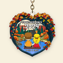 Load image into Gallery viewer, Personalized Couple Keychain - Together Since 2016 Keychains PopCulturePrints