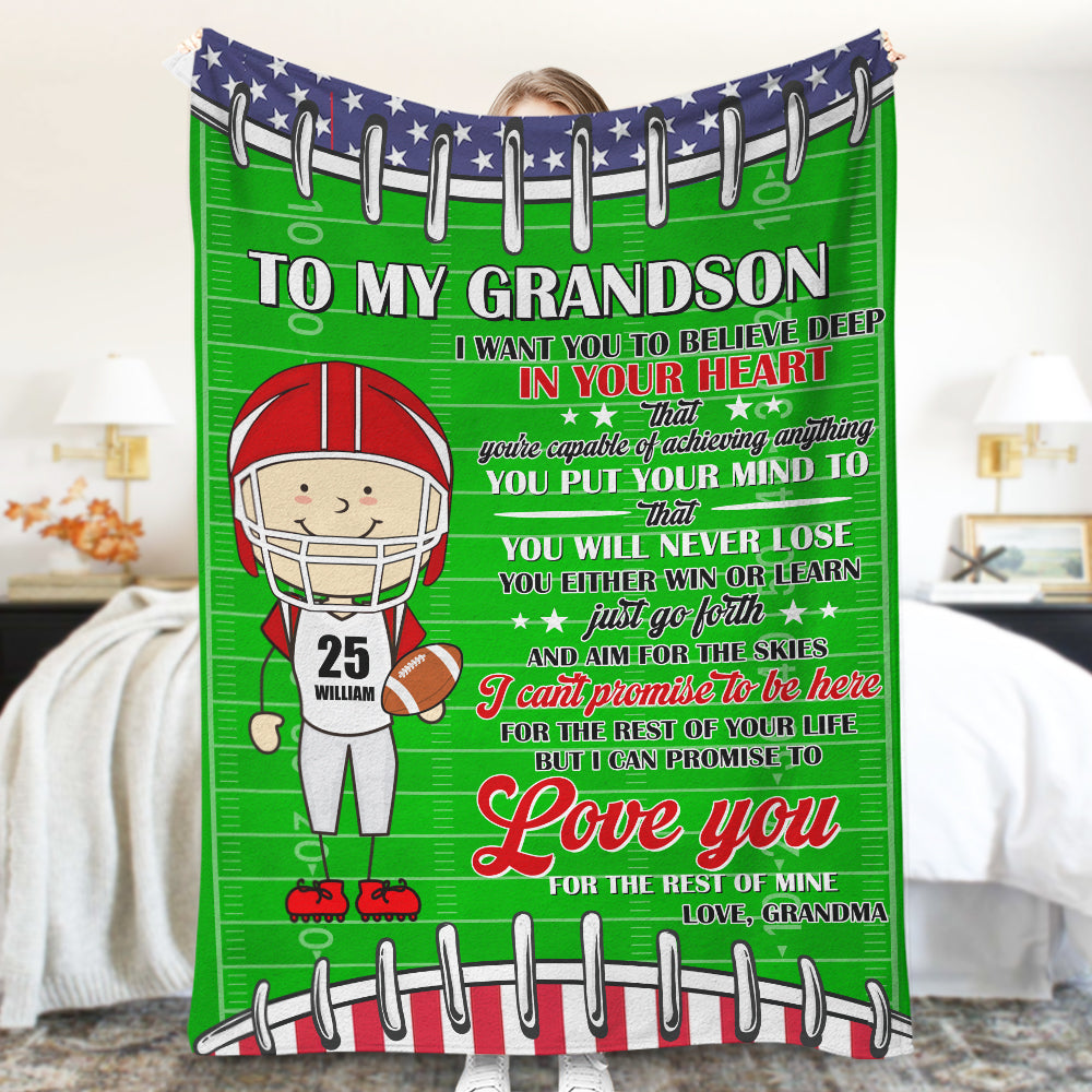Custom American Football Blanket - Perfect Gift for Kids & Football Fans Blanket PopCulturePrints