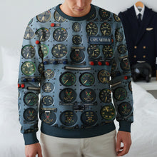 Load image into Gallery viewer, Pilot Control Panel Ugly Sweater - Personalized Gifts for Aviation Enthusiasts Ugly Christmas Sweater PopCulturePrints
