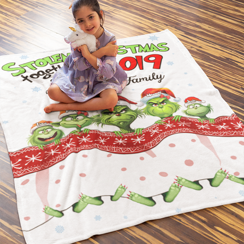 Custom Christmas Family Blanket - Stolen Christmas Together Design Blanket PopCulturePrints