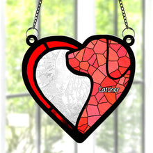 Load image into Gallery viewer, Personalized Dog Lovers Suncatcher Ornament - Heart Design Ornament PopCulturePrints