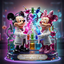 Load image into Gallery viewer, The Greatest Science Is Love - Personalized Great Scientist Couple Light Box Gift Light Box PopCulturePrints
