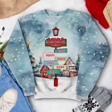 Load image into Gallery viewer, Custom Family Name 3D Sweatshirt - Holiday Edition AOP Products PopCulturePrints