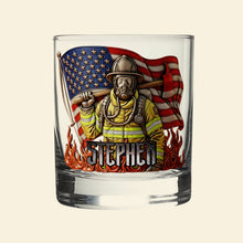 Load image into Gallery viewer, Blaze of Honor: Personalized Whiskey Glass for Firefighters Whiskey Glass PopCulturePrints