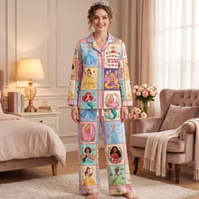 Load image into Gallery viewer, Dreamy Childhood Princess Button Up Pajama Set - Personalized Gift for Kids