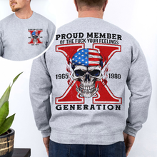 Load image into Gallery viewer, Bold Generation X Skull Sweatshirt Shirts PopCulturePrints