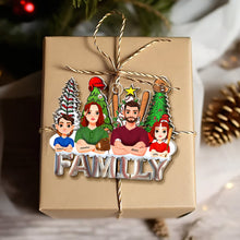 Load image into Gallery viewer, Personalized Baseball Family Acrylic Ornament - Custom Characters & Names Ornament PopCulturePrints