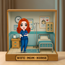 Load image into Gallery viewer, "Caring Hearts, Personalized Touch" - Custom Nurse Mom Plaque - Perfect Gift for Moms, Grandmas, & Nurses Shaped Plaques PopCulturePrints