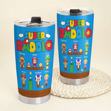 Load image into Gallery viewer, Super Daddio Personalized Tumbler - Perfect Gift for Fathers Tumbler Cup PopCulturePrints