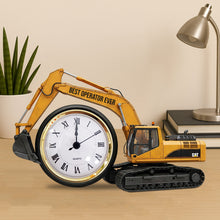 Load image into Gallery viewer, Best Operator Ever Desk Clock - Personalized Gifts for Excavator Enthusiasts Clock Plaques PopCulturePrints